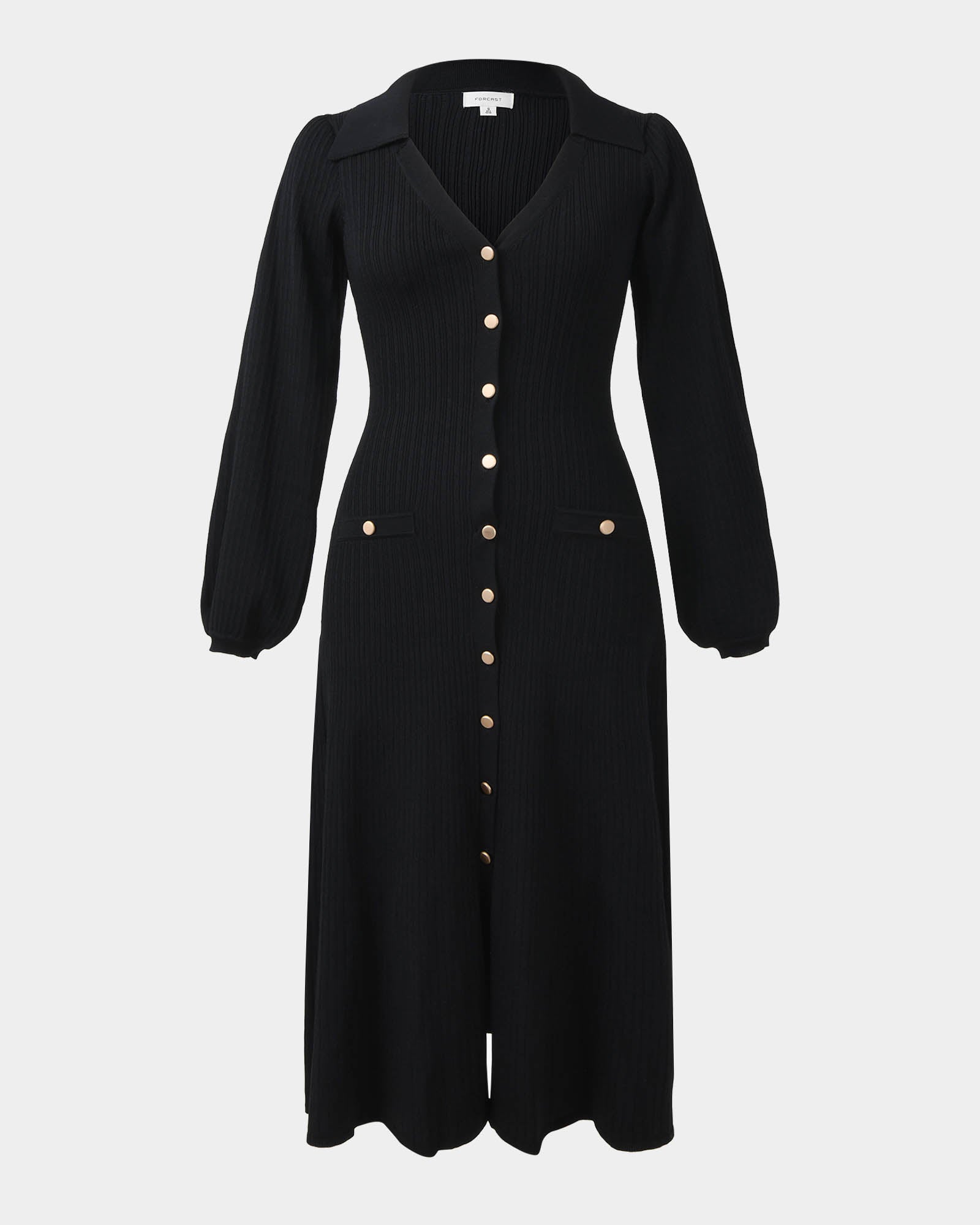 Lara Collar Midi Knit Dress
