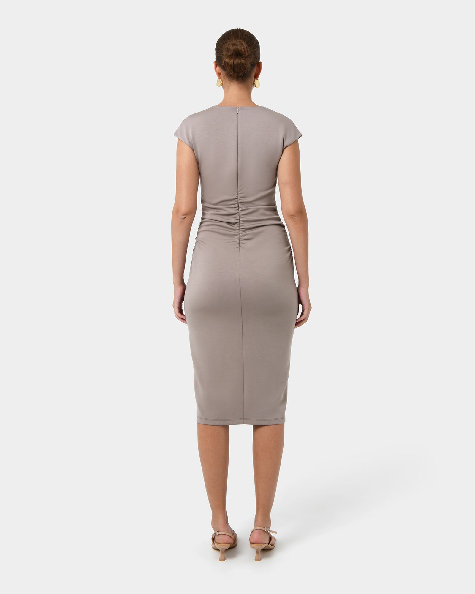 Lulu Ruched Midi Dress