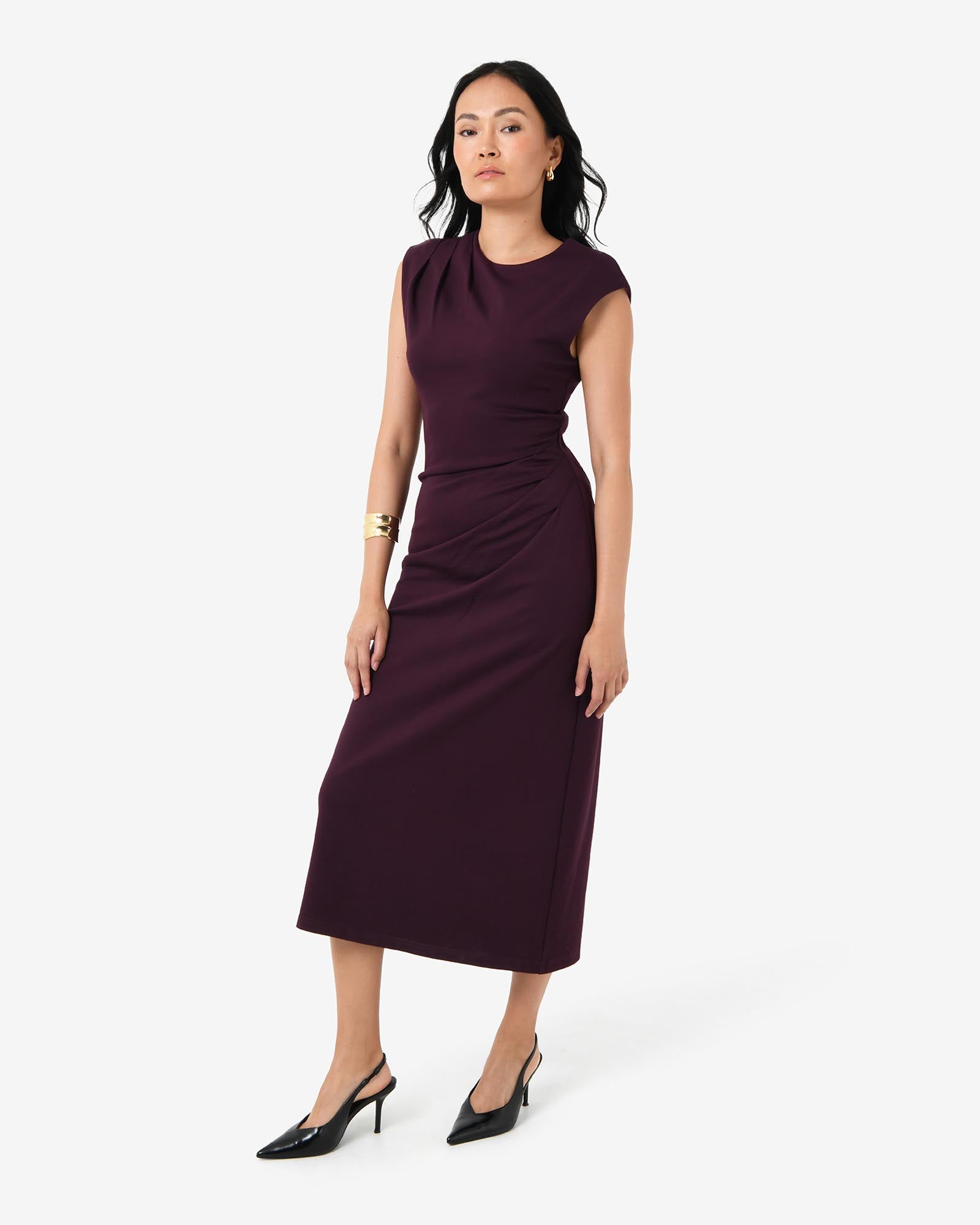 Adele Pleated Midi Dress