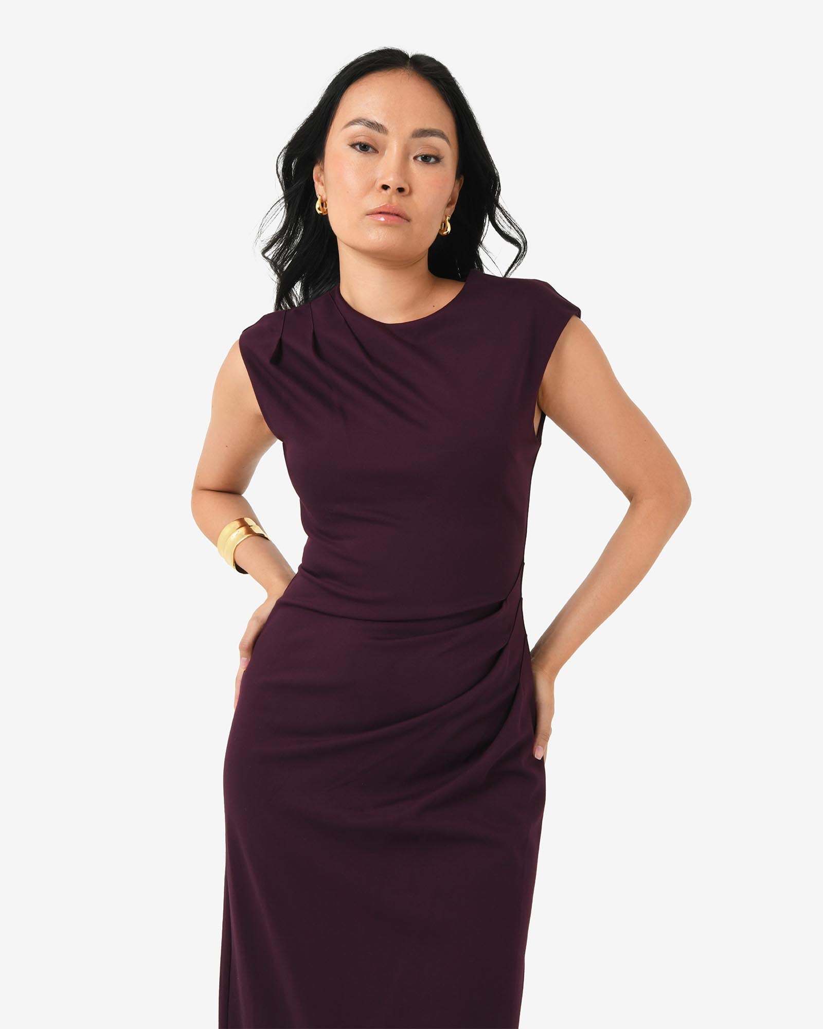 Adele Pleated Midi Dress