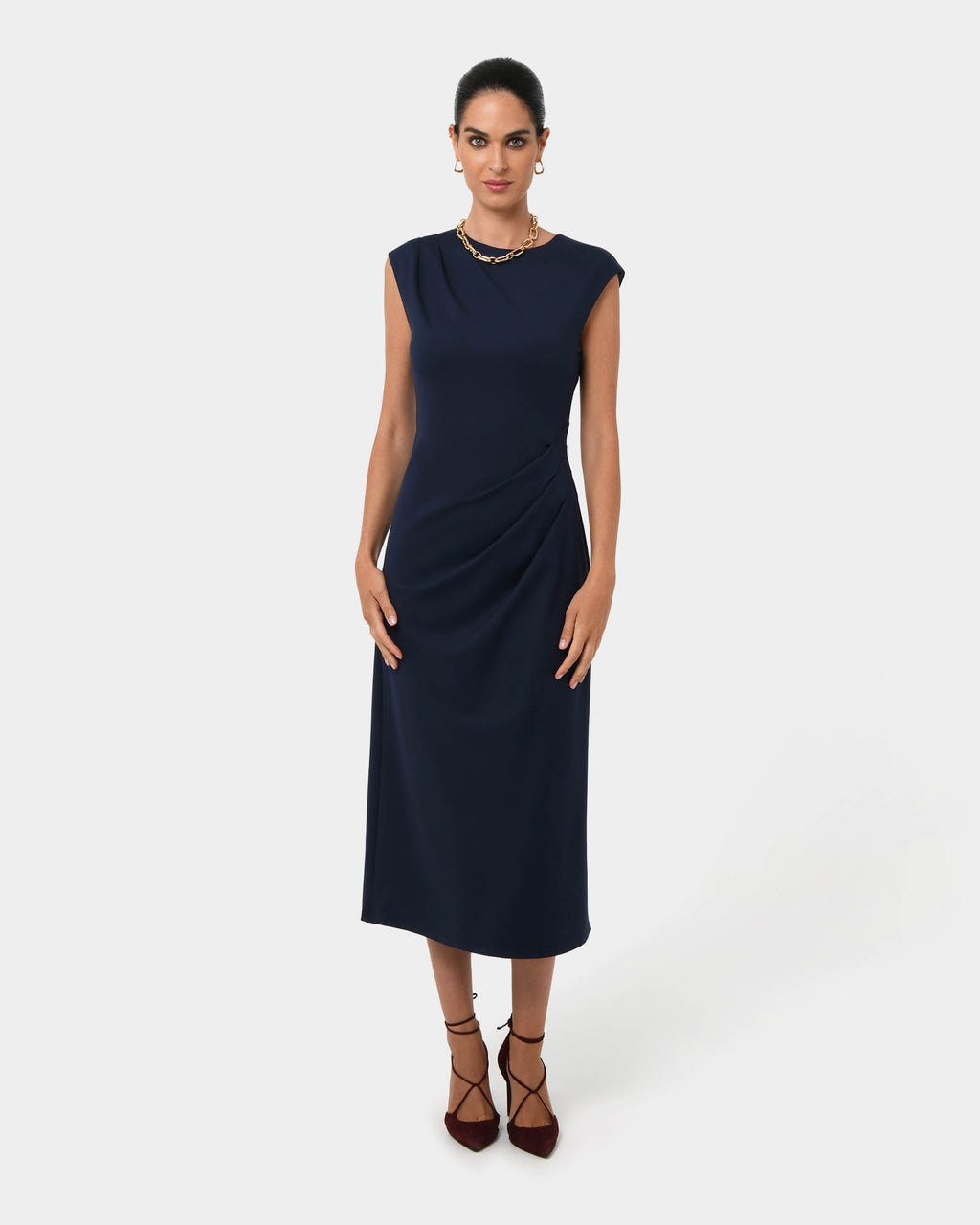 Adele Pleated Midi Dress