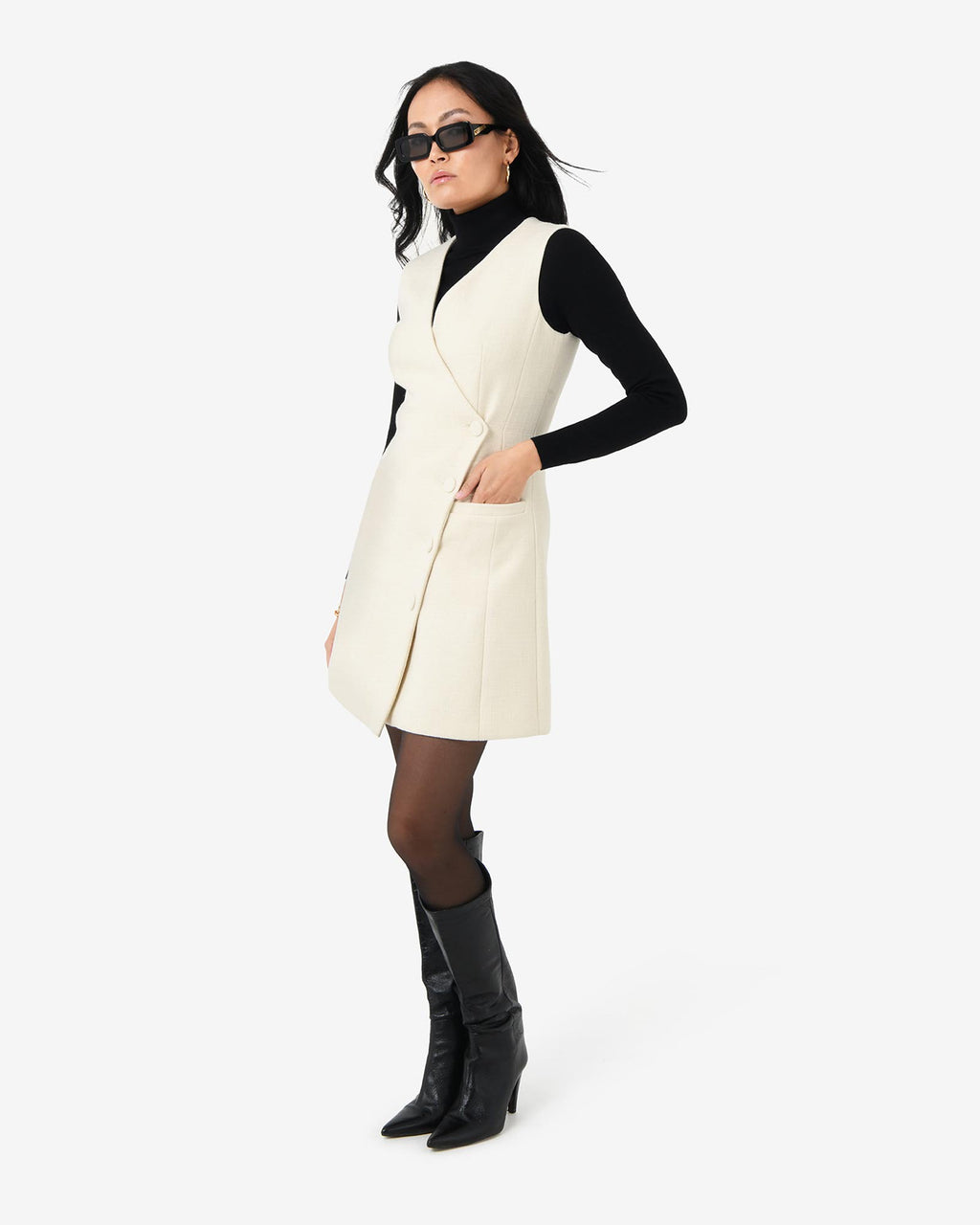 Beth Asymmetric Mini Dress