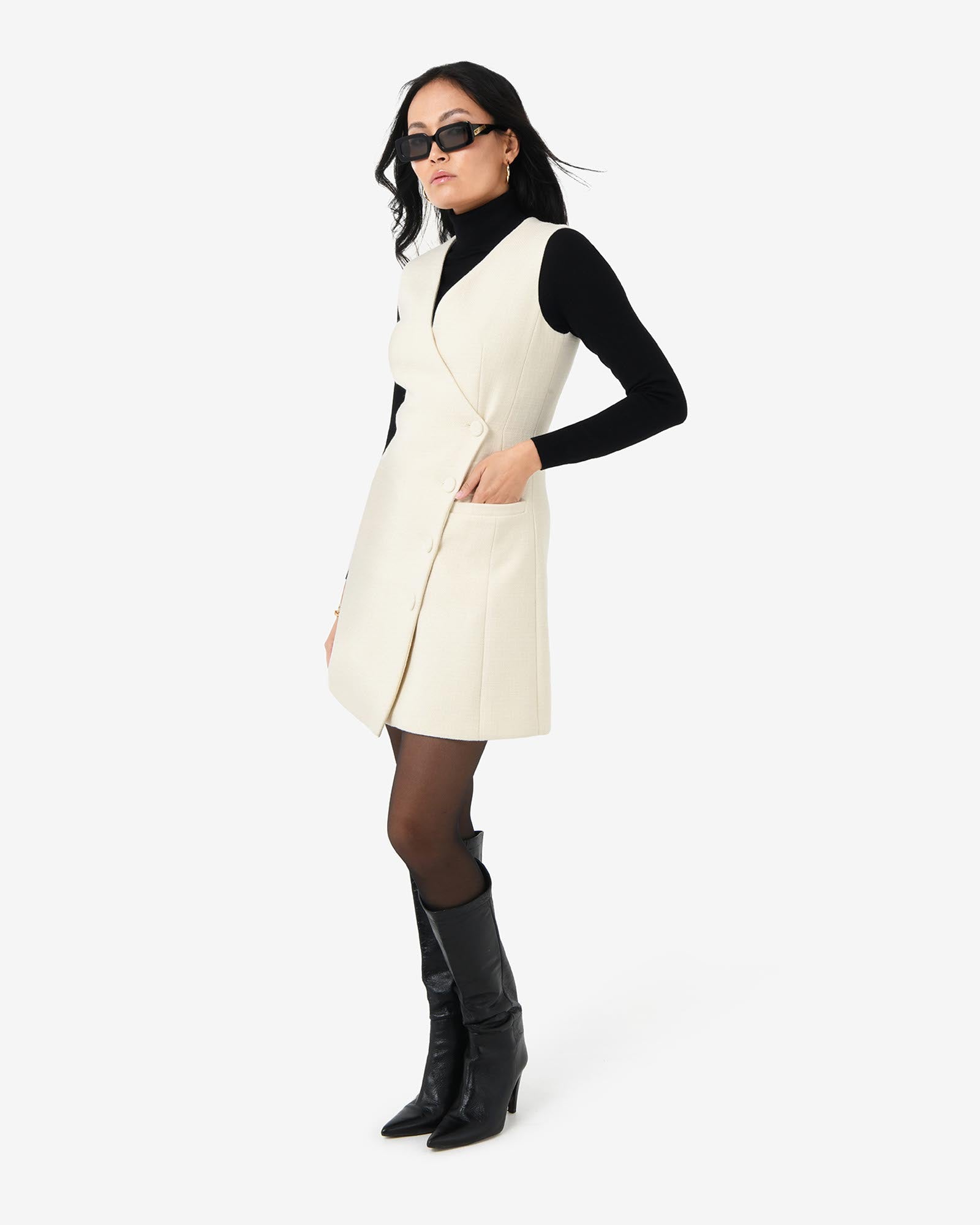 Beth Asymmetric Mini Dress