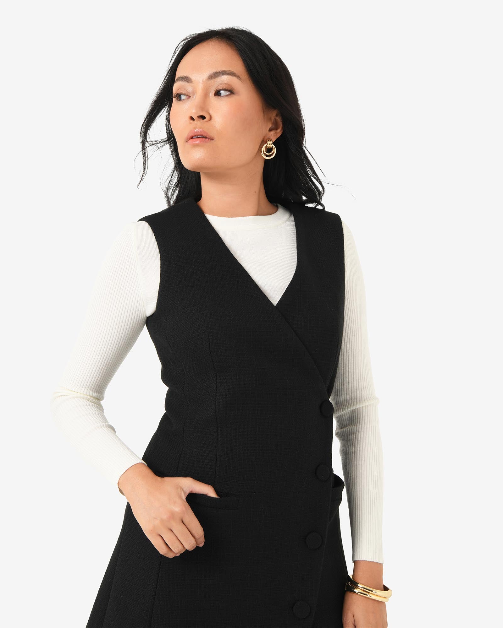 Beth Asymmetric Mini Dress