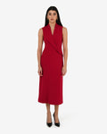 Alaia Twisted Lapel Midi Dress