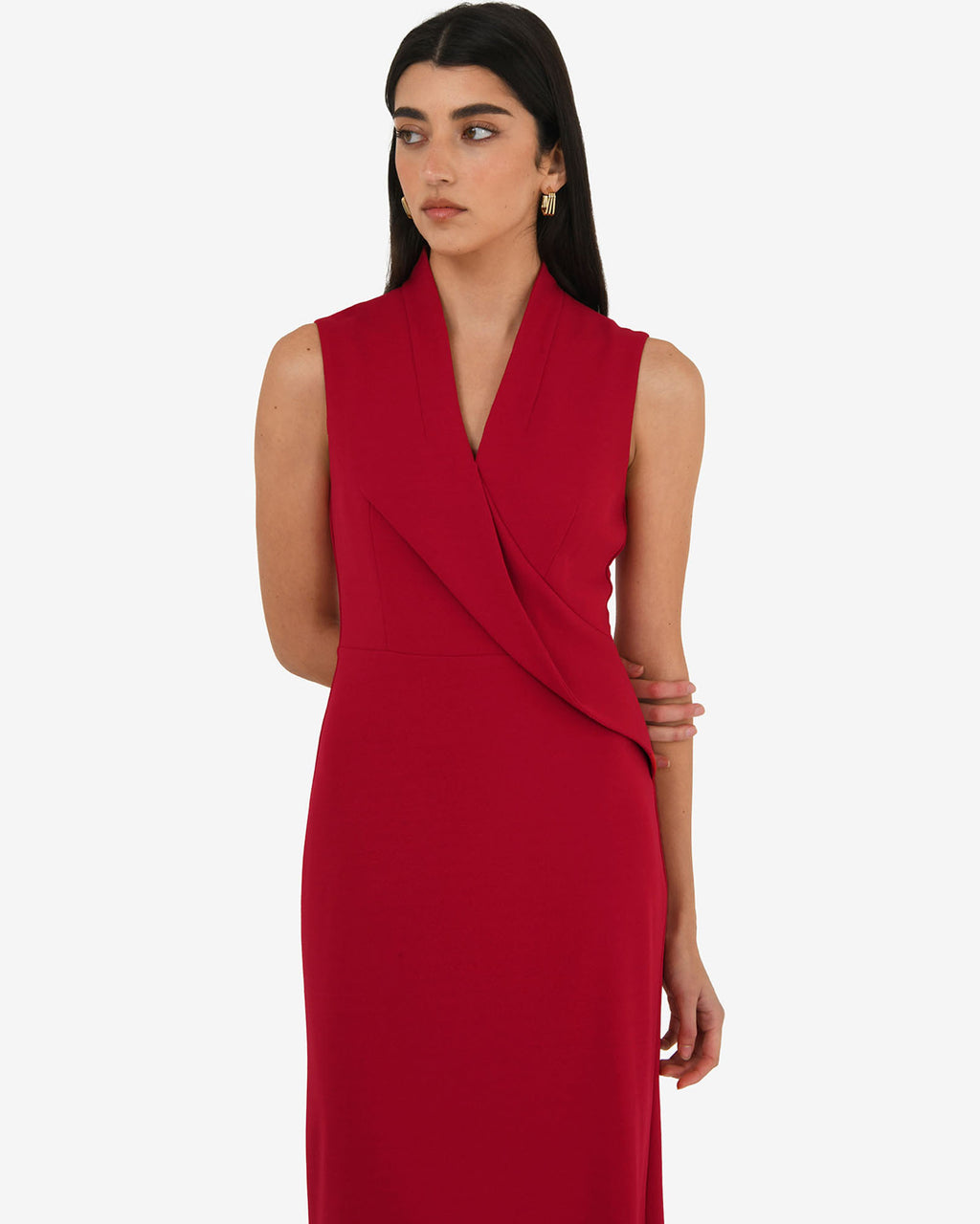 Alaia Twisted Lapel Midi Dress