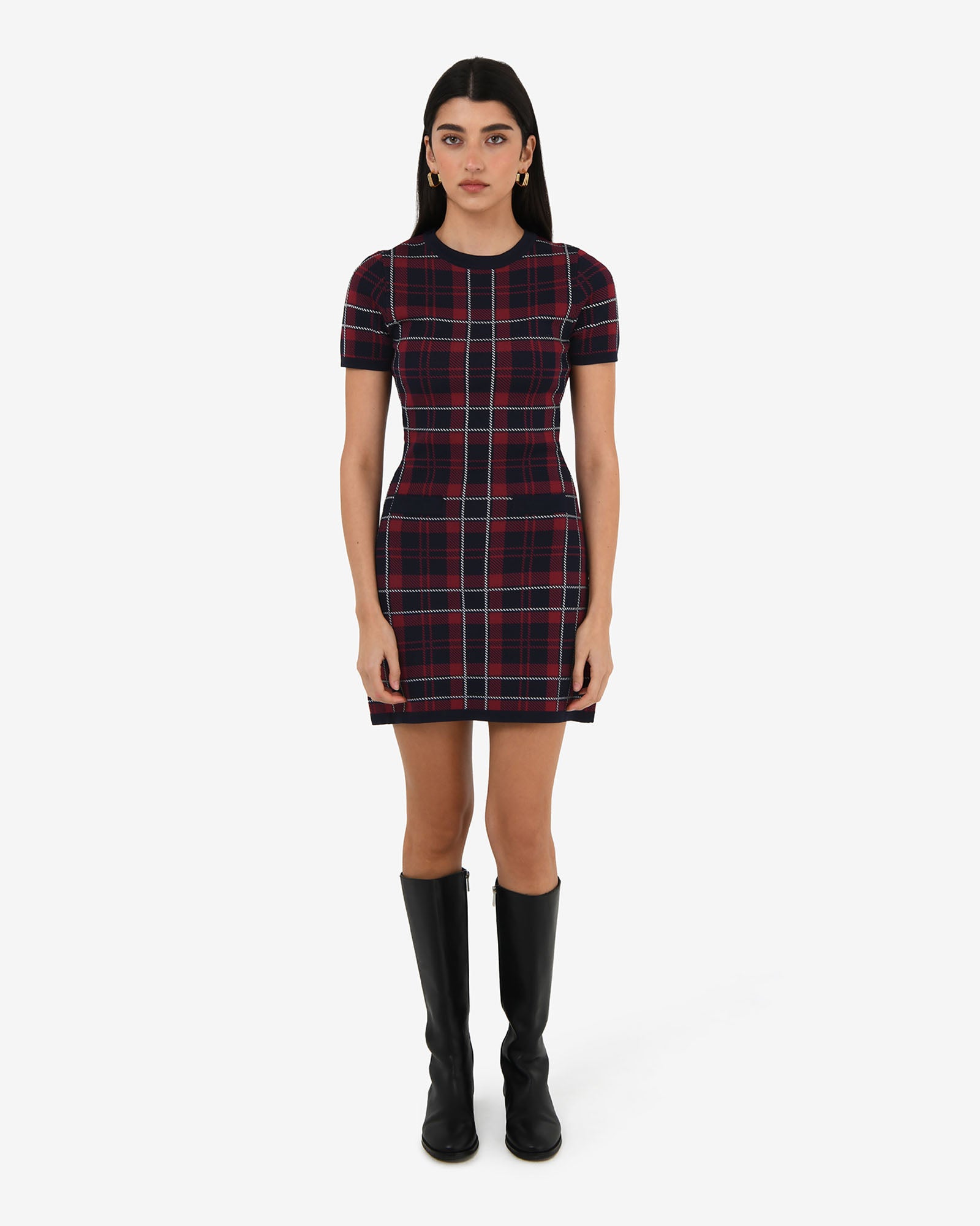 Siane Check Knit Dress