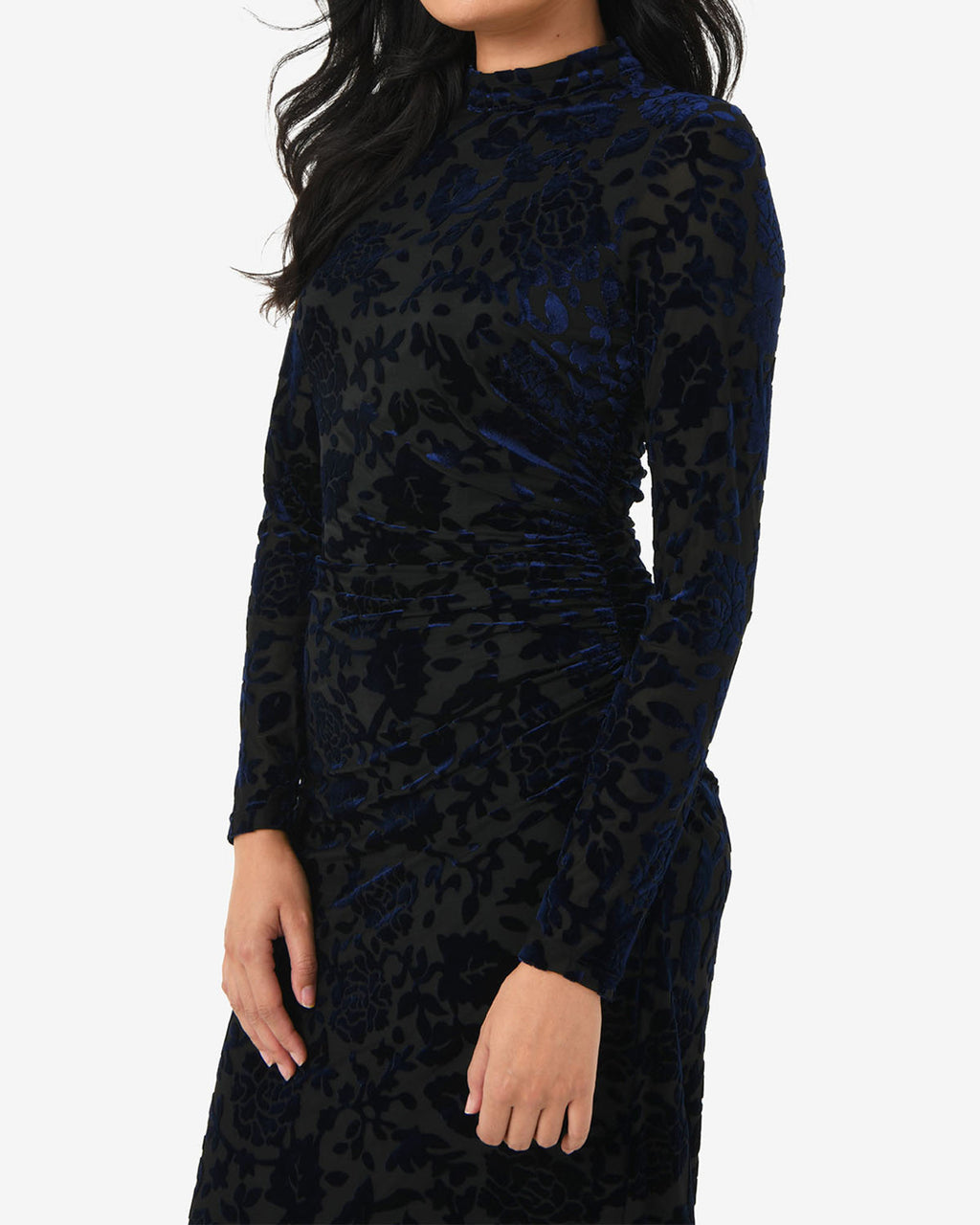 Sapphire Velvet Burnout Dress