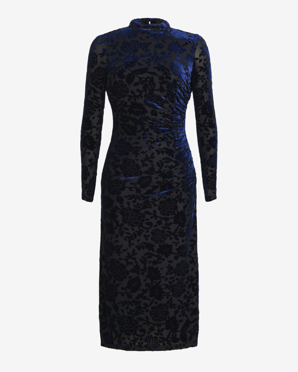 Sapphire Velvet Burnout Dress