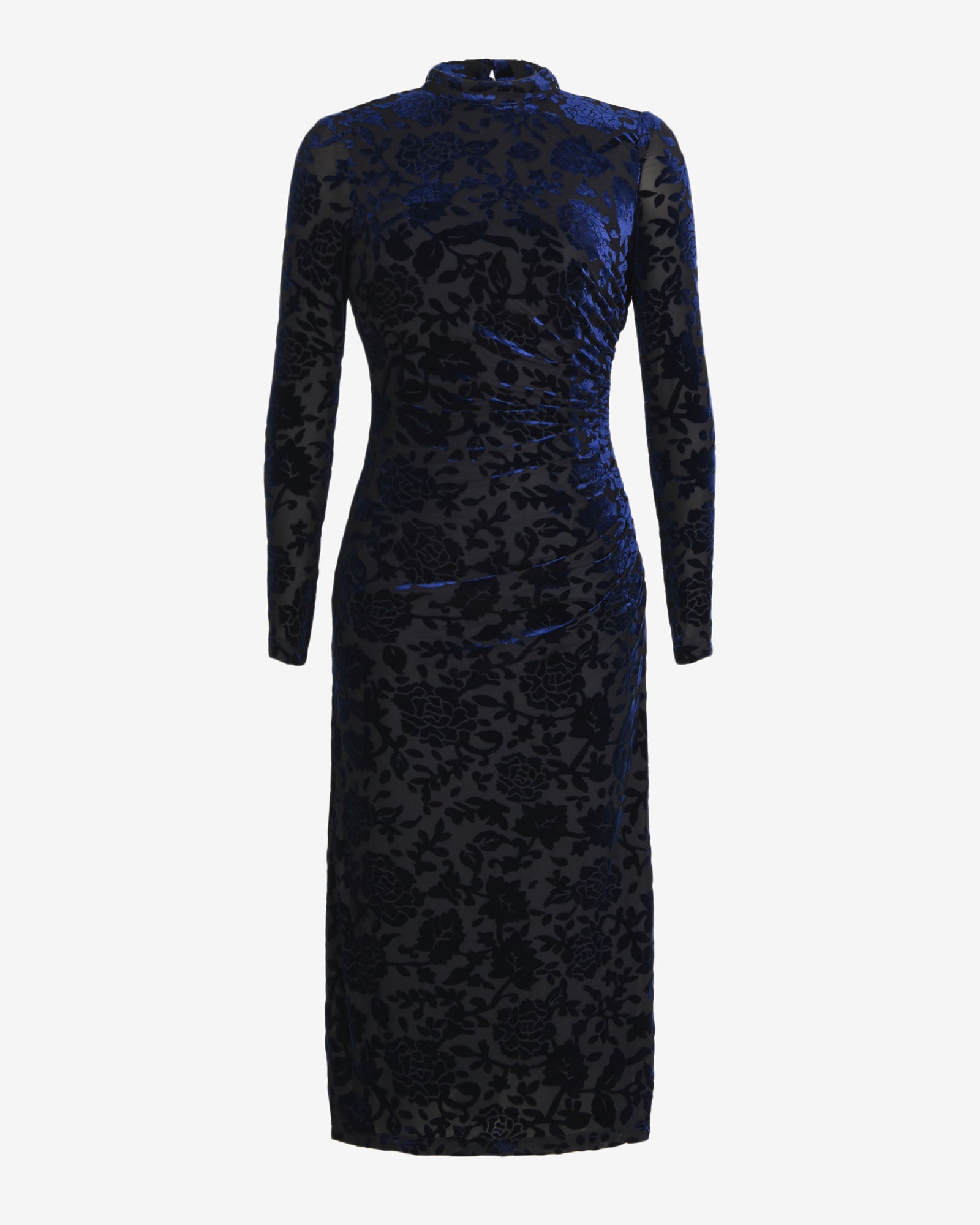 Sapphire Velvet Burnout Dress