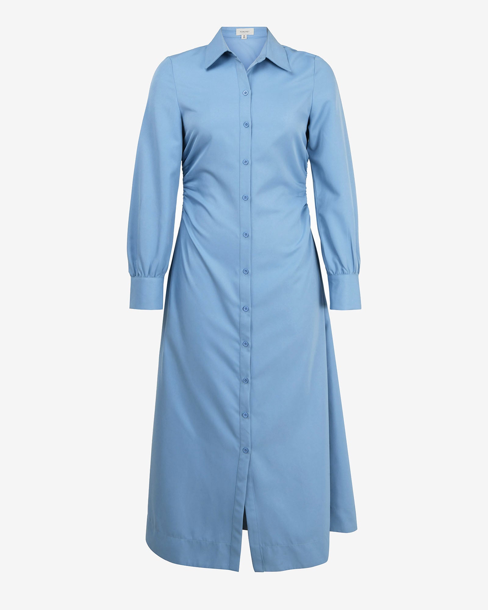 Lune Ruched Shirt Dress