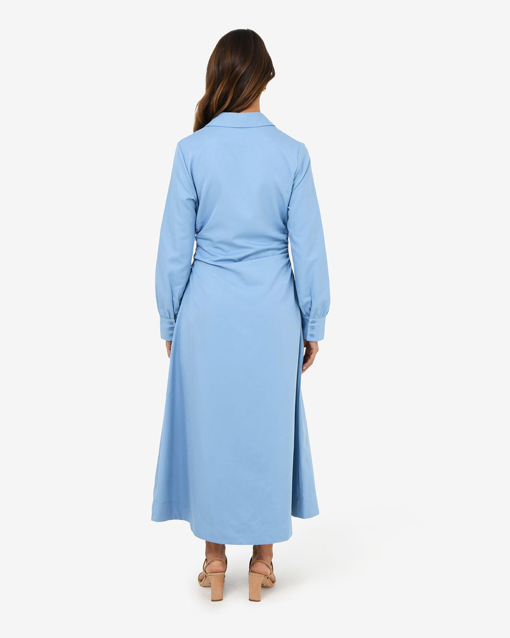 Lune Ruched Shirt Dress