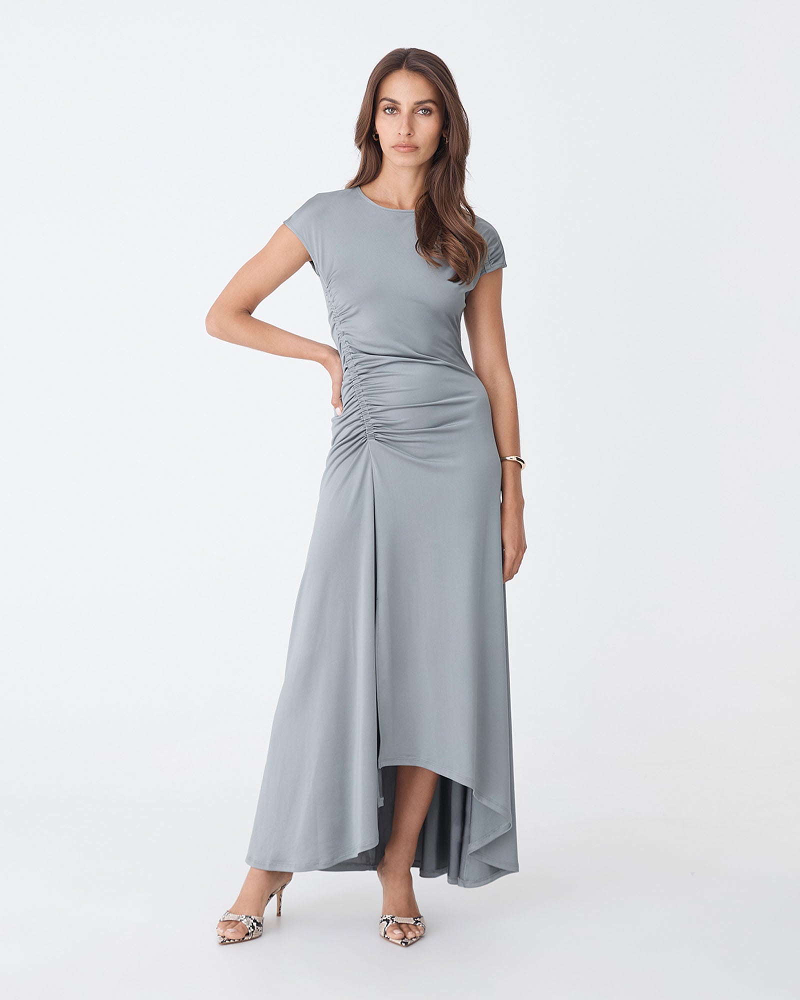 Kim Asymmetric Ruched Dress