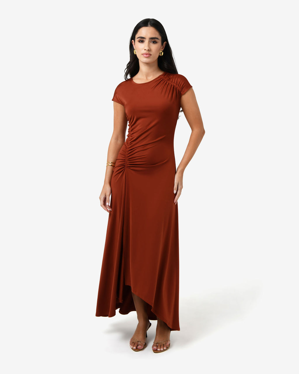 Kim Asymmetric Ruched Dress