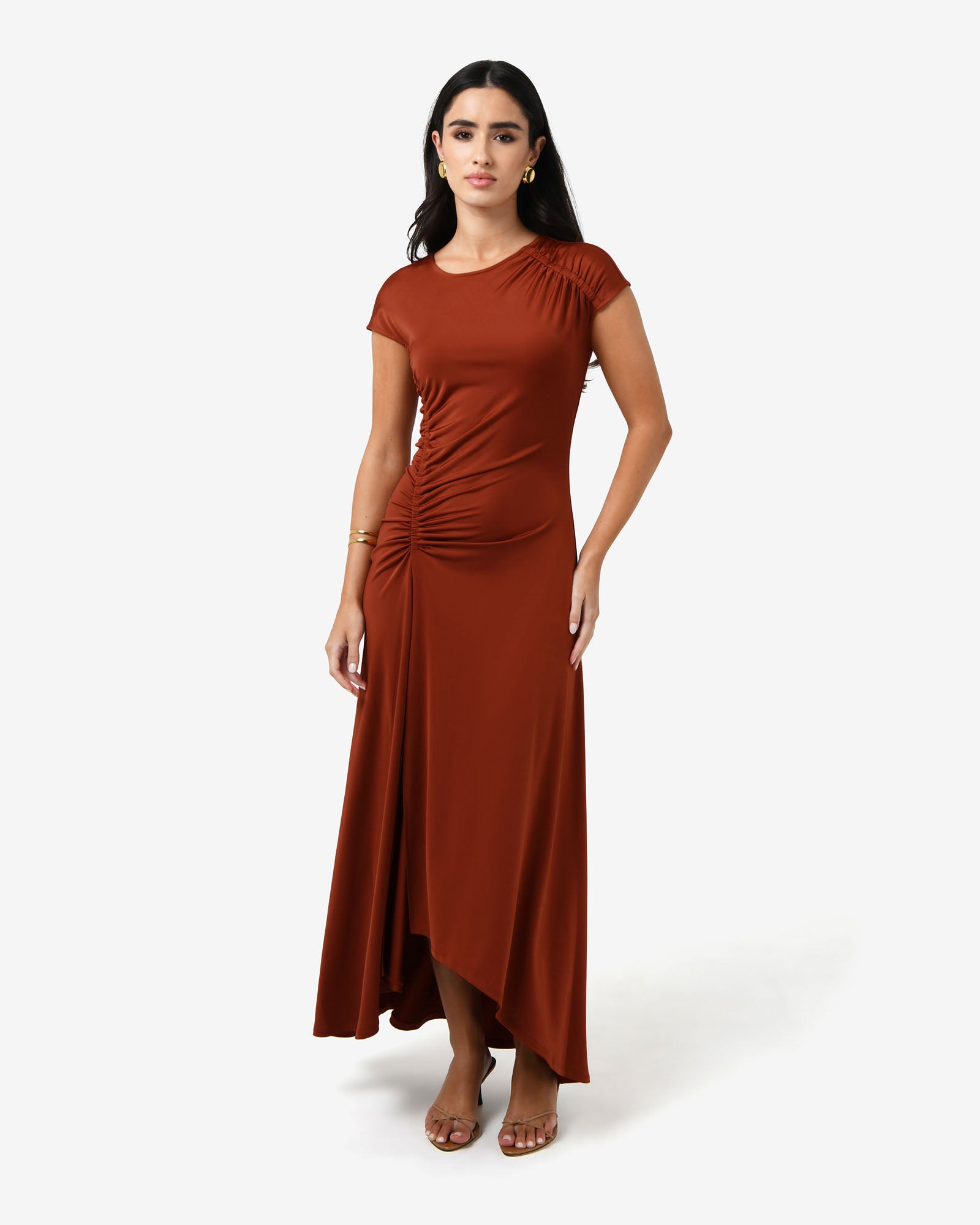 Kim Asymmetric Ruched Dress