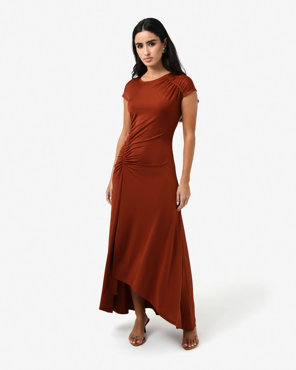 Kim Asymmetric Ruched Dress