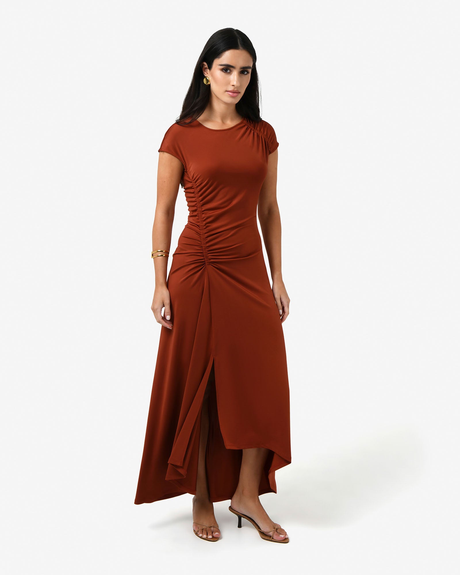 Kim Asymmetric Ruched Dress