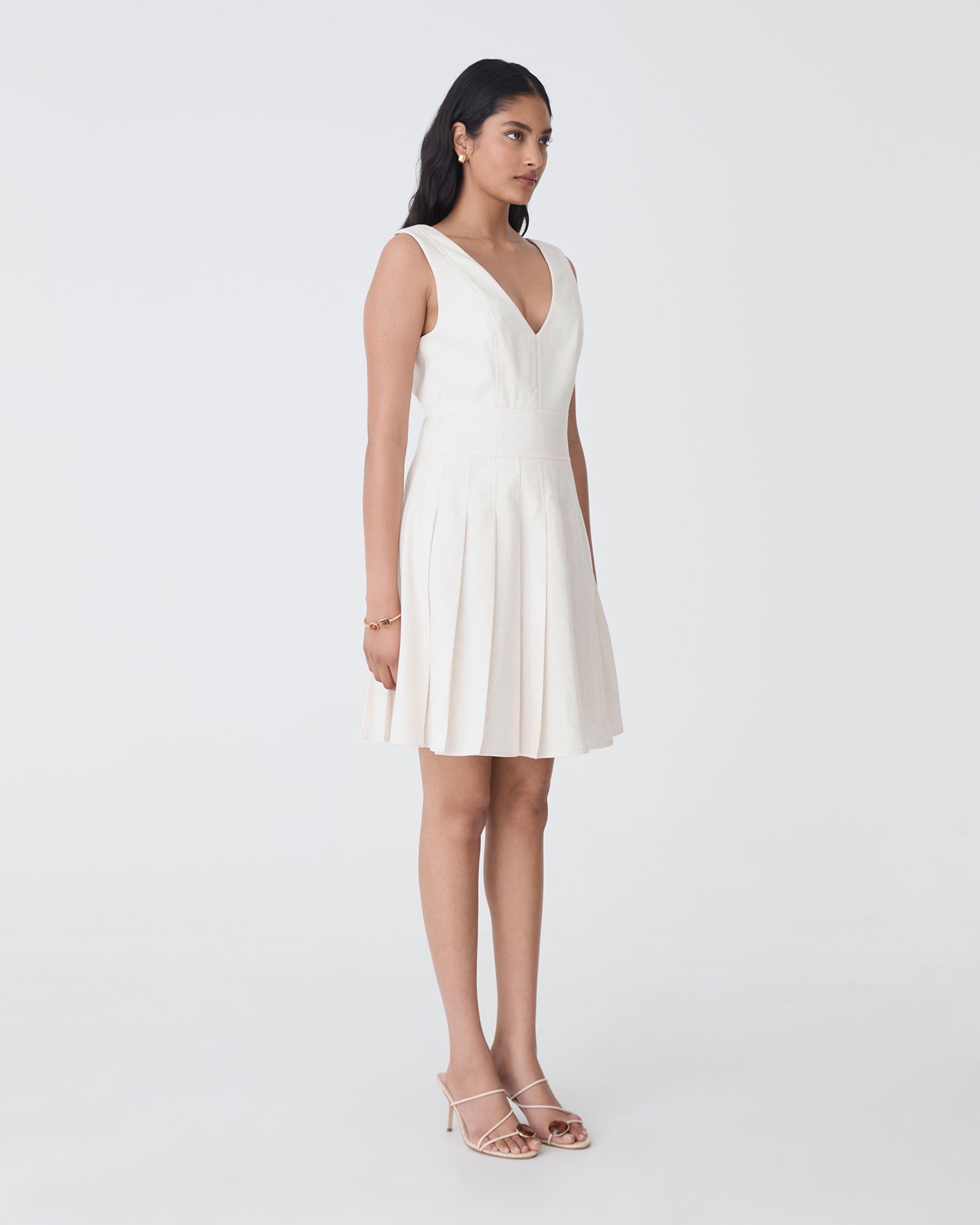 Mikala Pleated Mini Dress