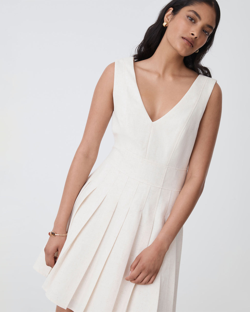 Mikala Pleated Mini Dress