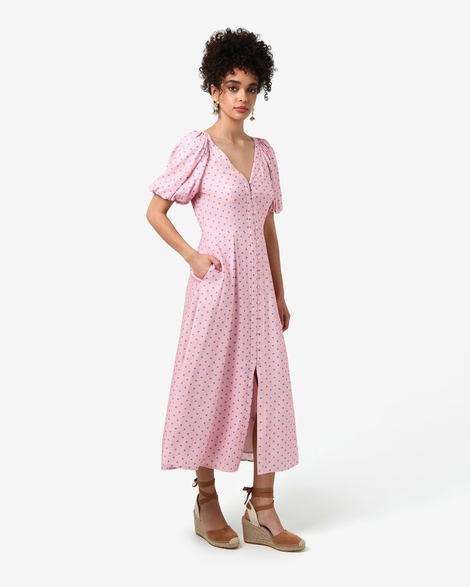 Almeria Polka Dot Dress