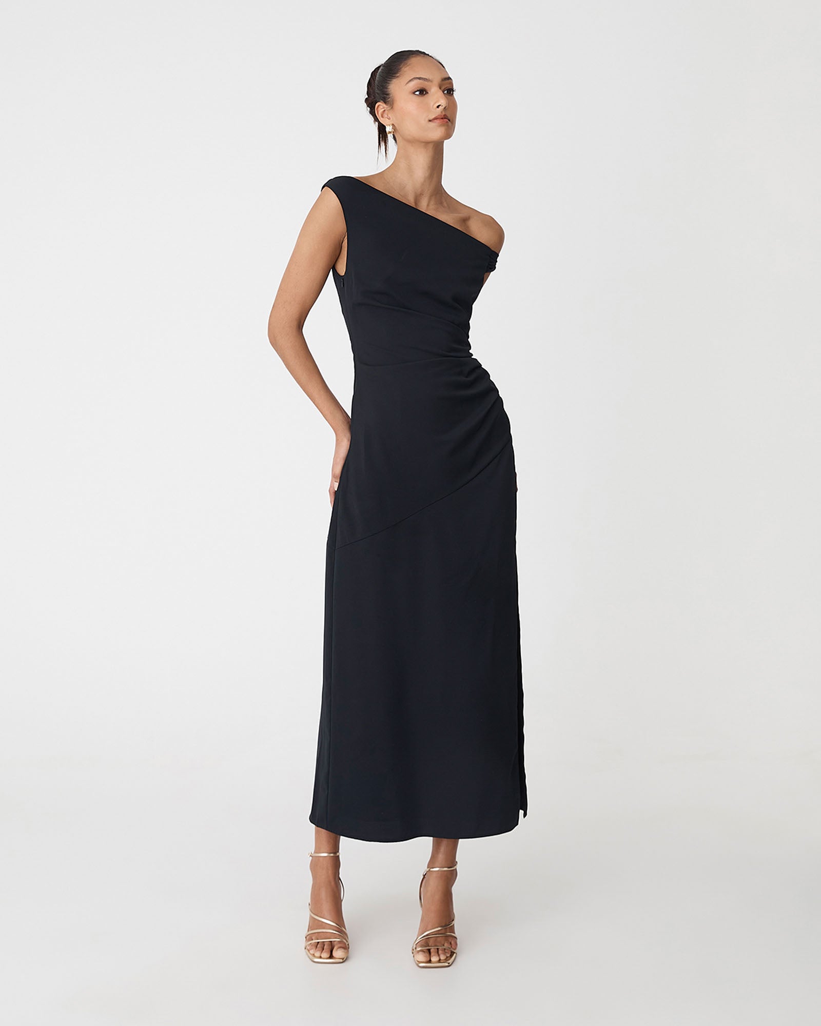 Afina One Shoulder Twist Dress