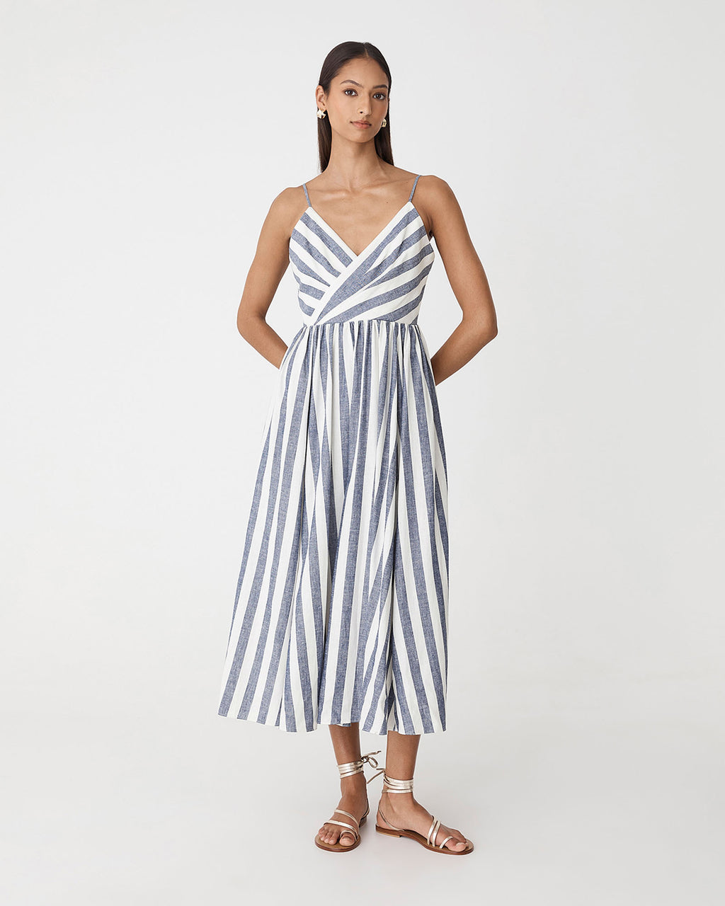 Ikaria Linen Crossover Dress