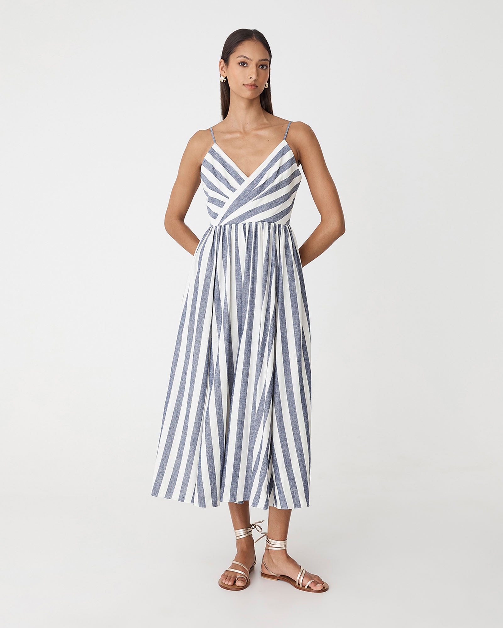 Ikaria Linen Crossover Dress