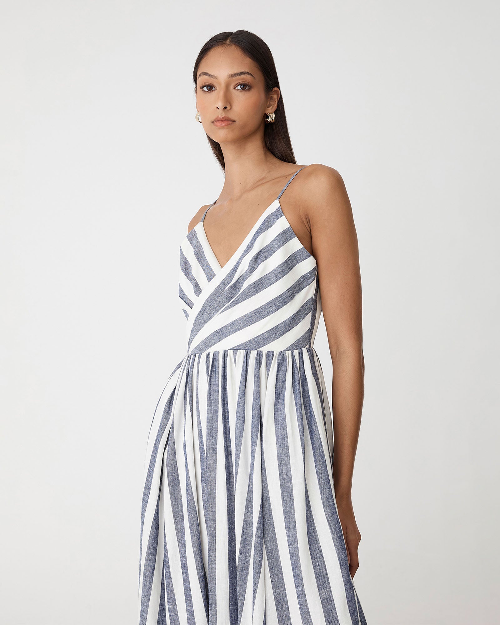 Ikaria Linen Crossover Dress