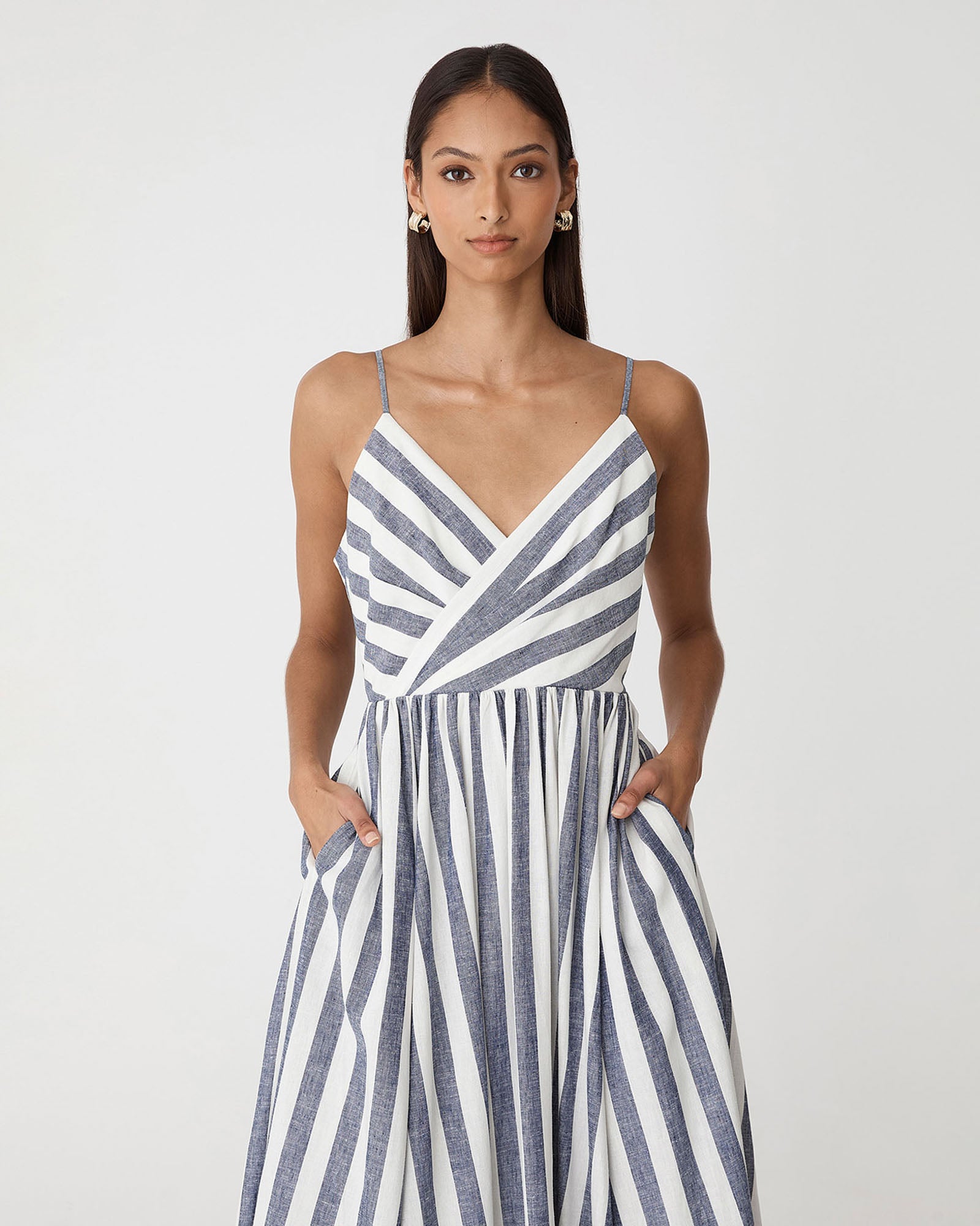 Ikaria Linen Crossover Dress