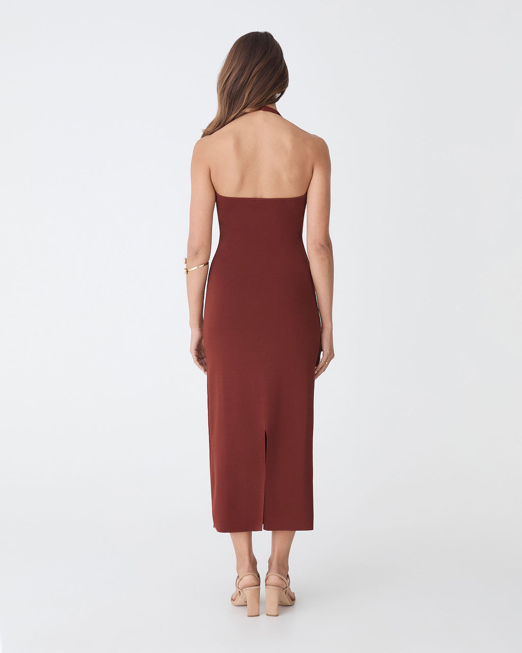 Jolin Halter Neck Rib Dress