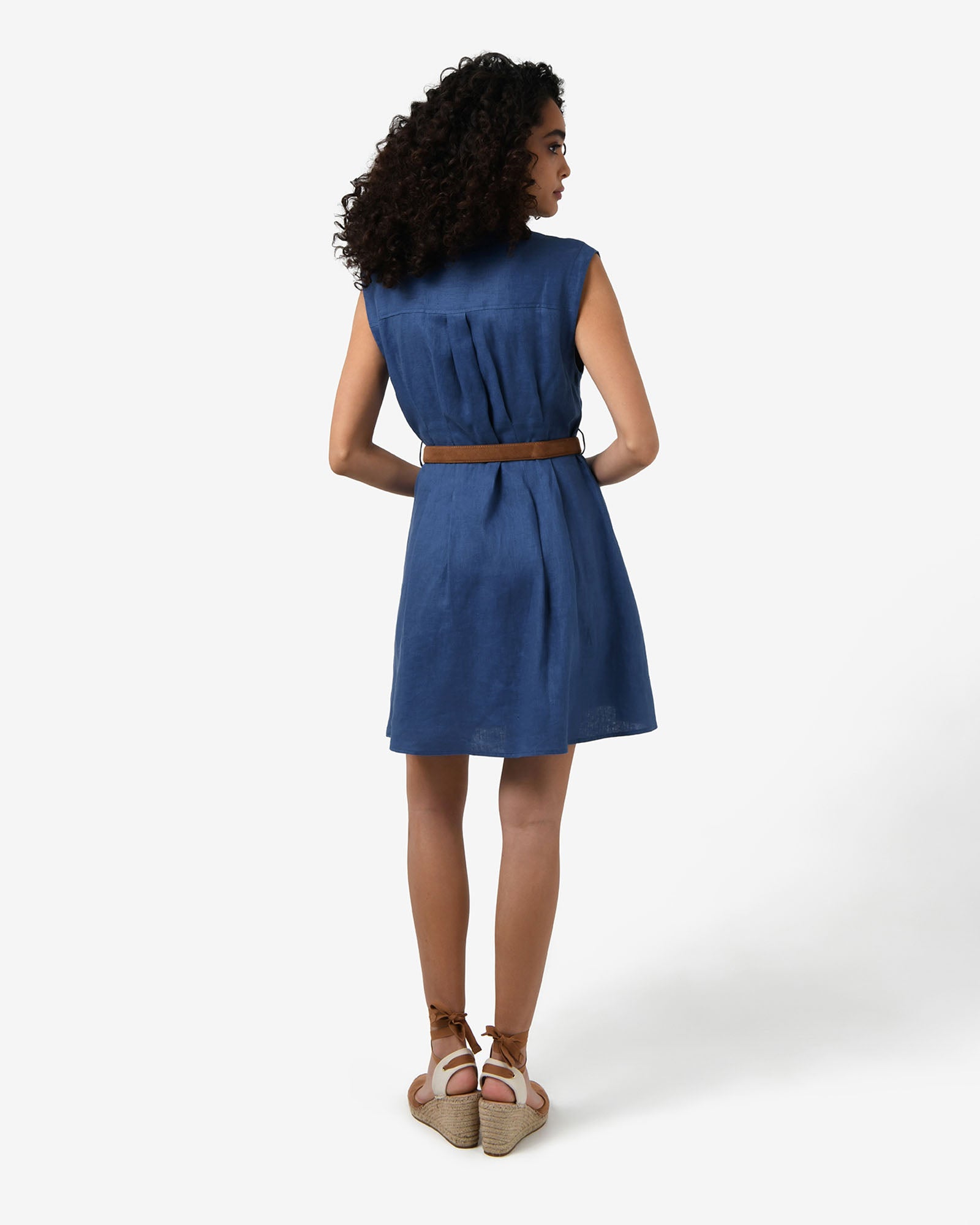 Ami Linen Mini Beach Dress