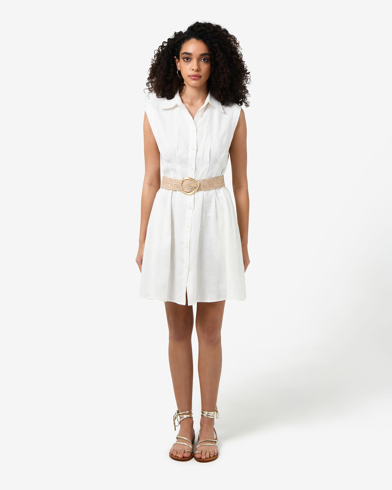 Ami Linen Mini Beach Dress