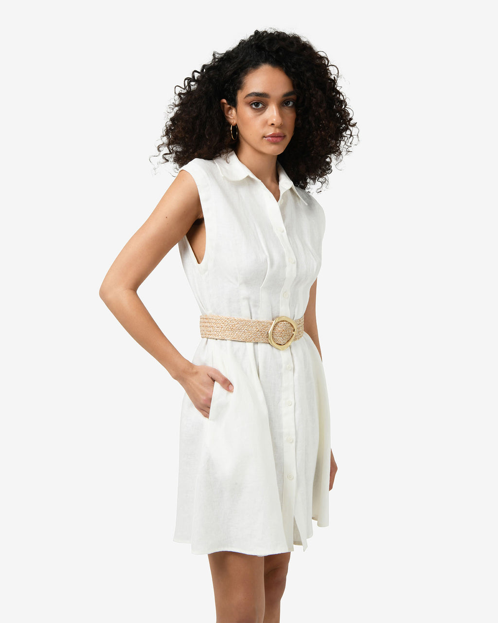 Ami Linen Mini Beach Dress