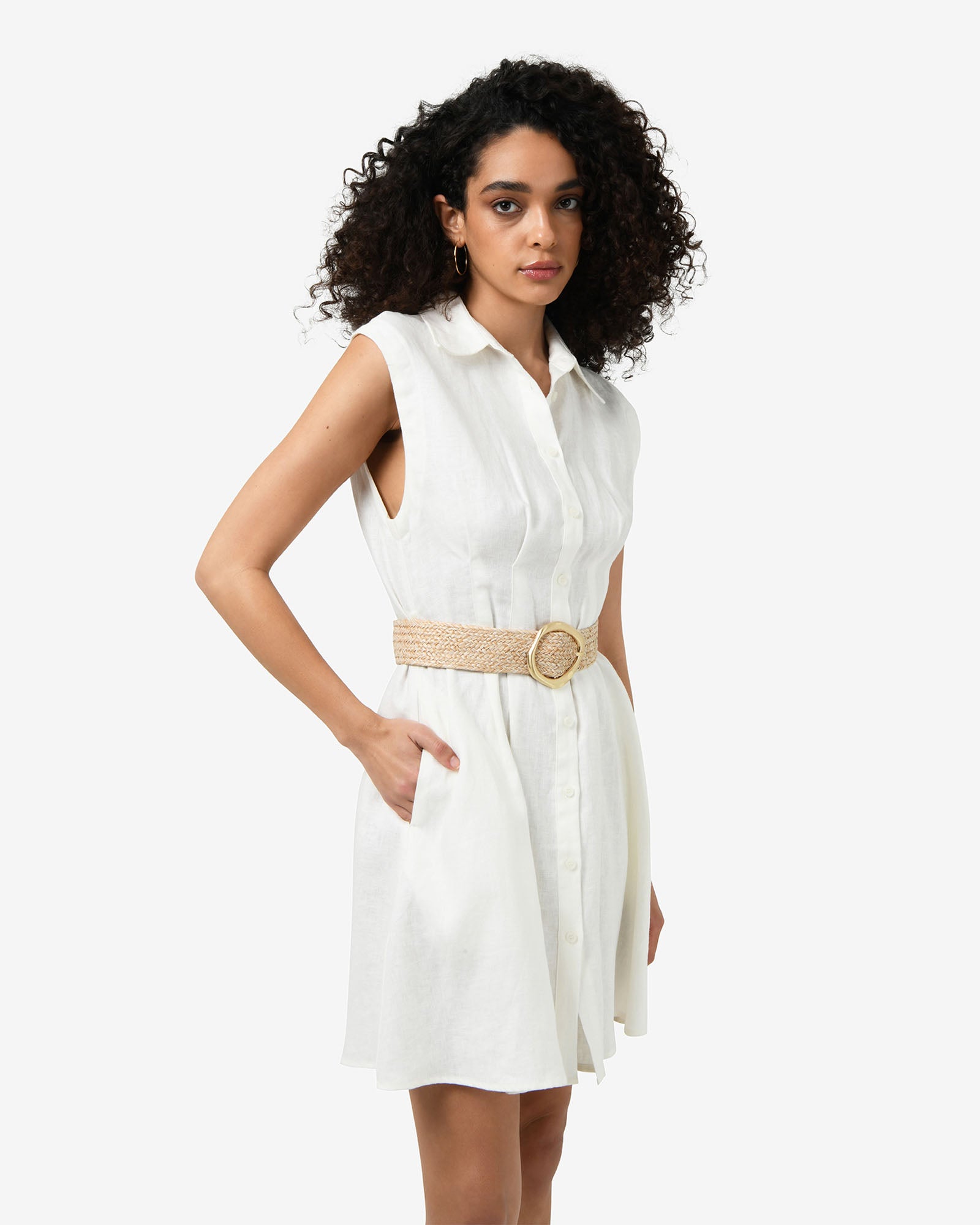 Ami Linen Mini Beach Dress