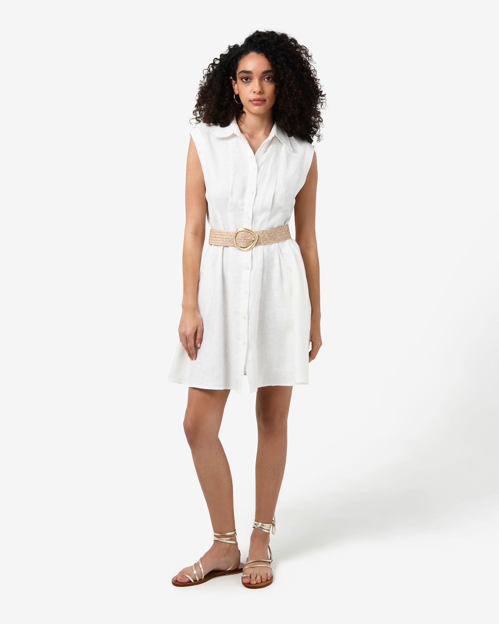 Ami Linen Mini Beach Dress