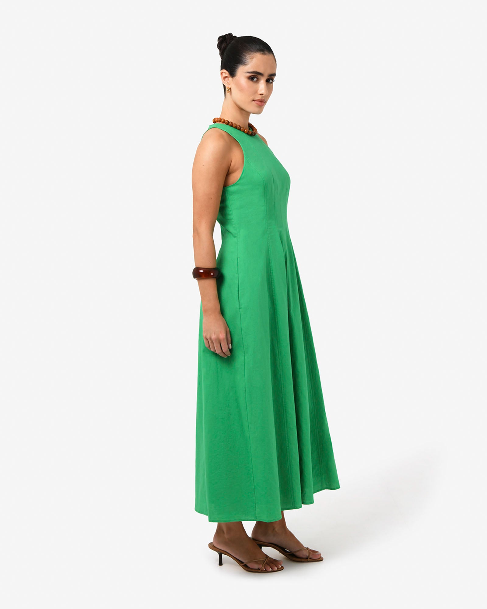 Tory Linen Blend Panel Dress