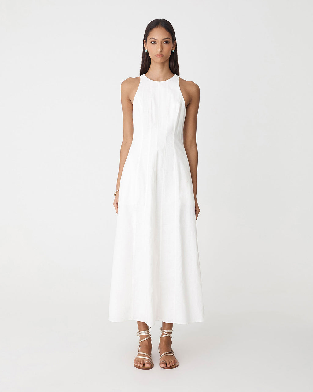 Tory Linen Blend Panel Dress