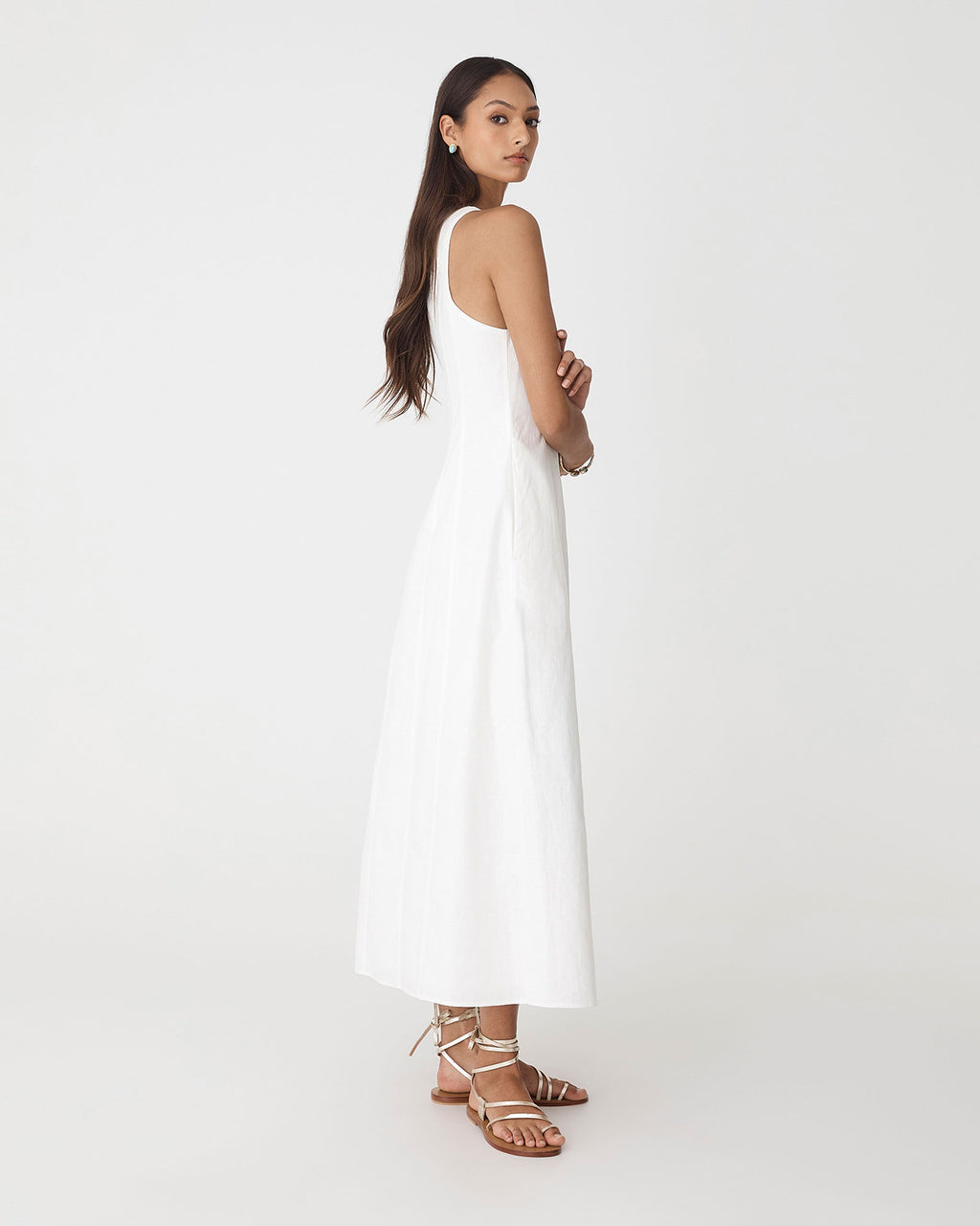Tory Linen Blend Panel Dress