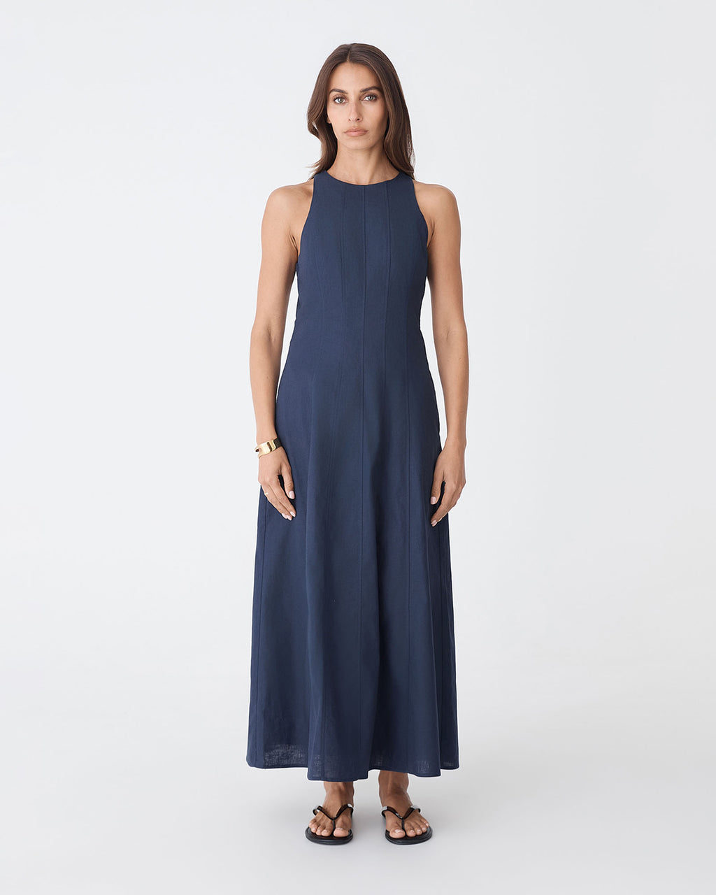 Tory Linen Blend Panel Dress