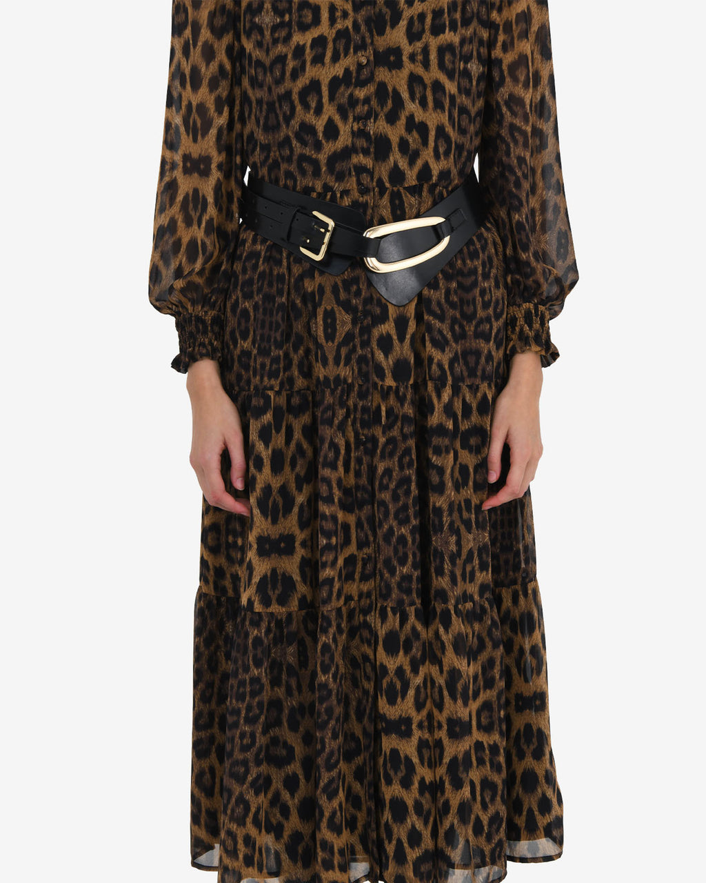 Shakira V-Neck Button Dress