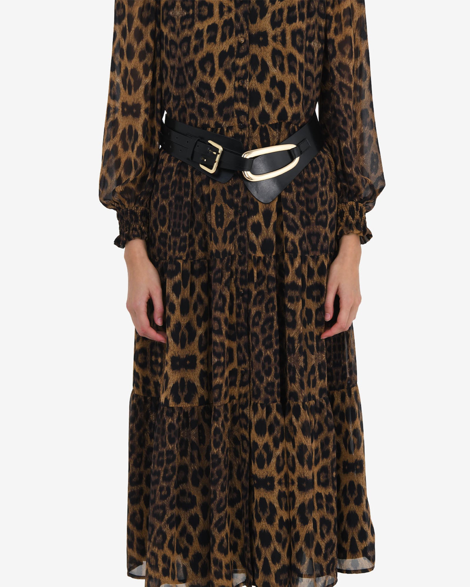 Shakira V-Neck Button Dress