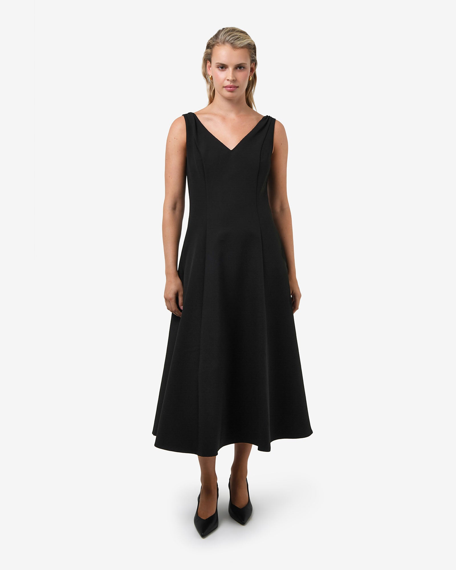 Yana V Neck Panel Dress