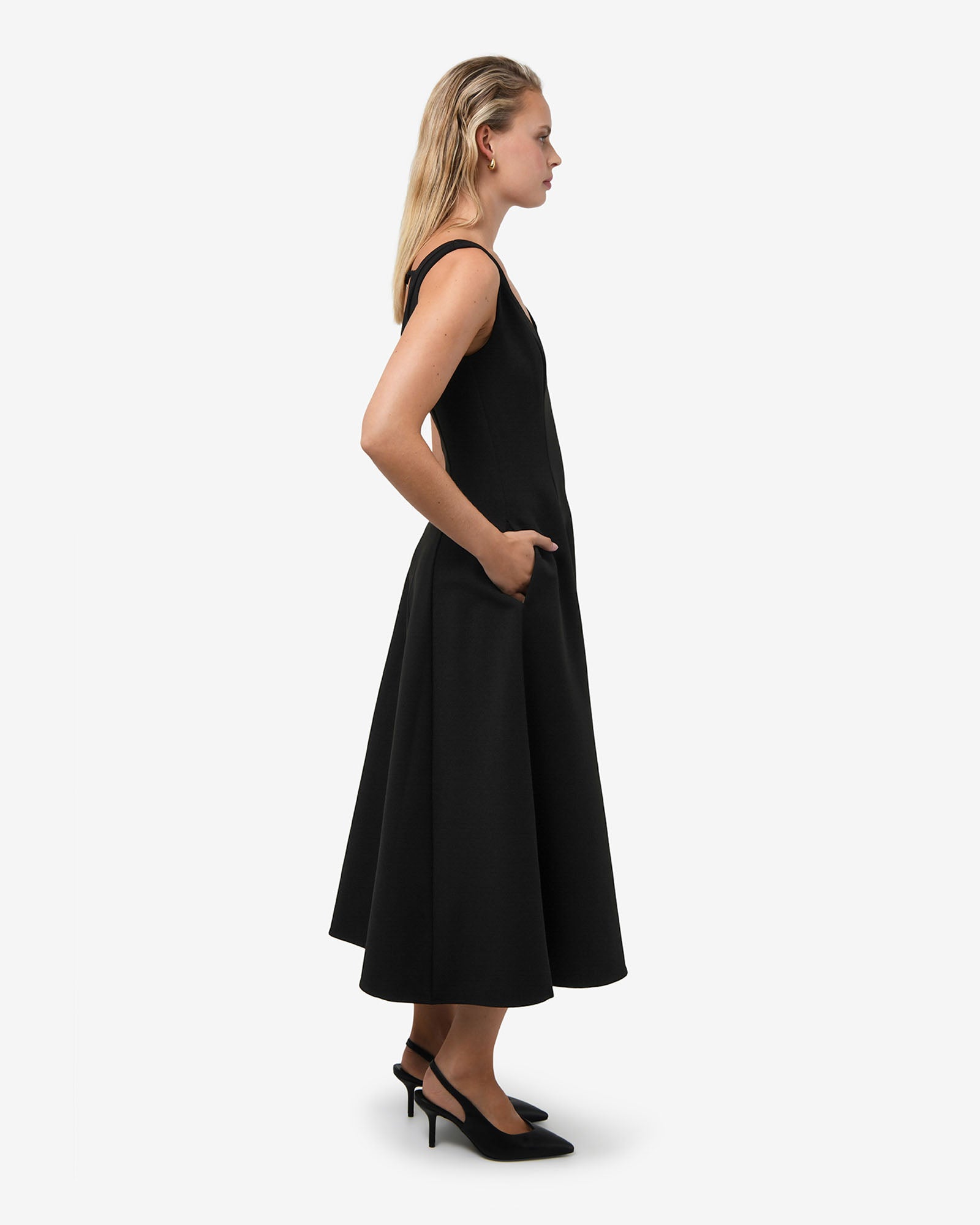 Yana V Neck Panel Dress