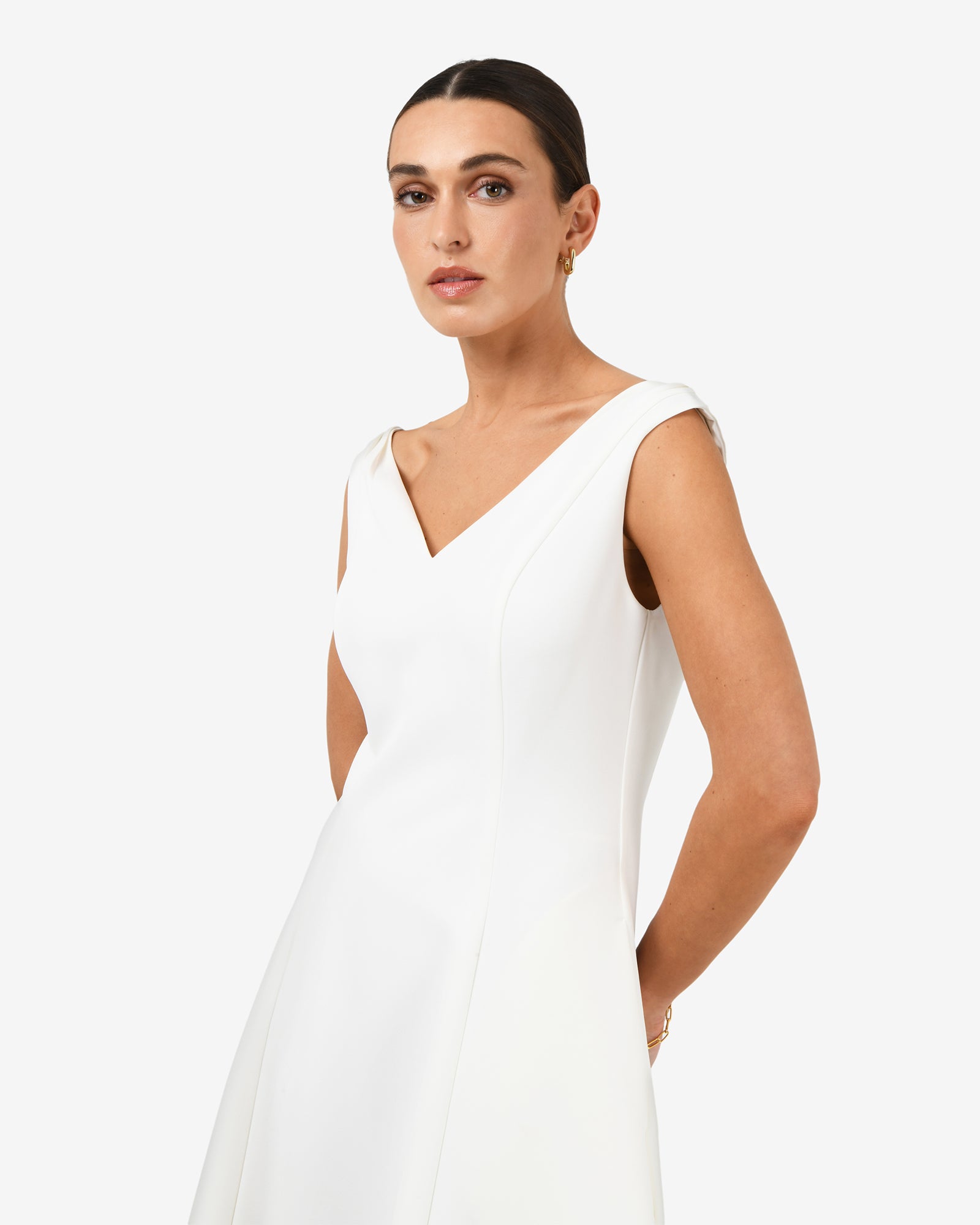 Yana V Neck Panel Dress