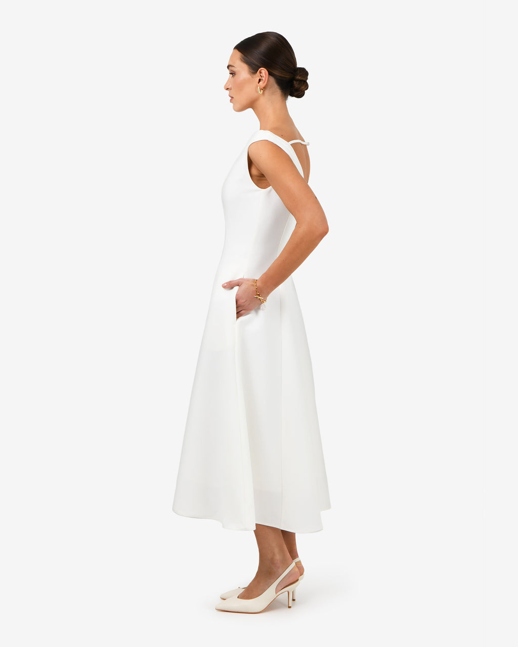 Yana V Neck Panel Dress