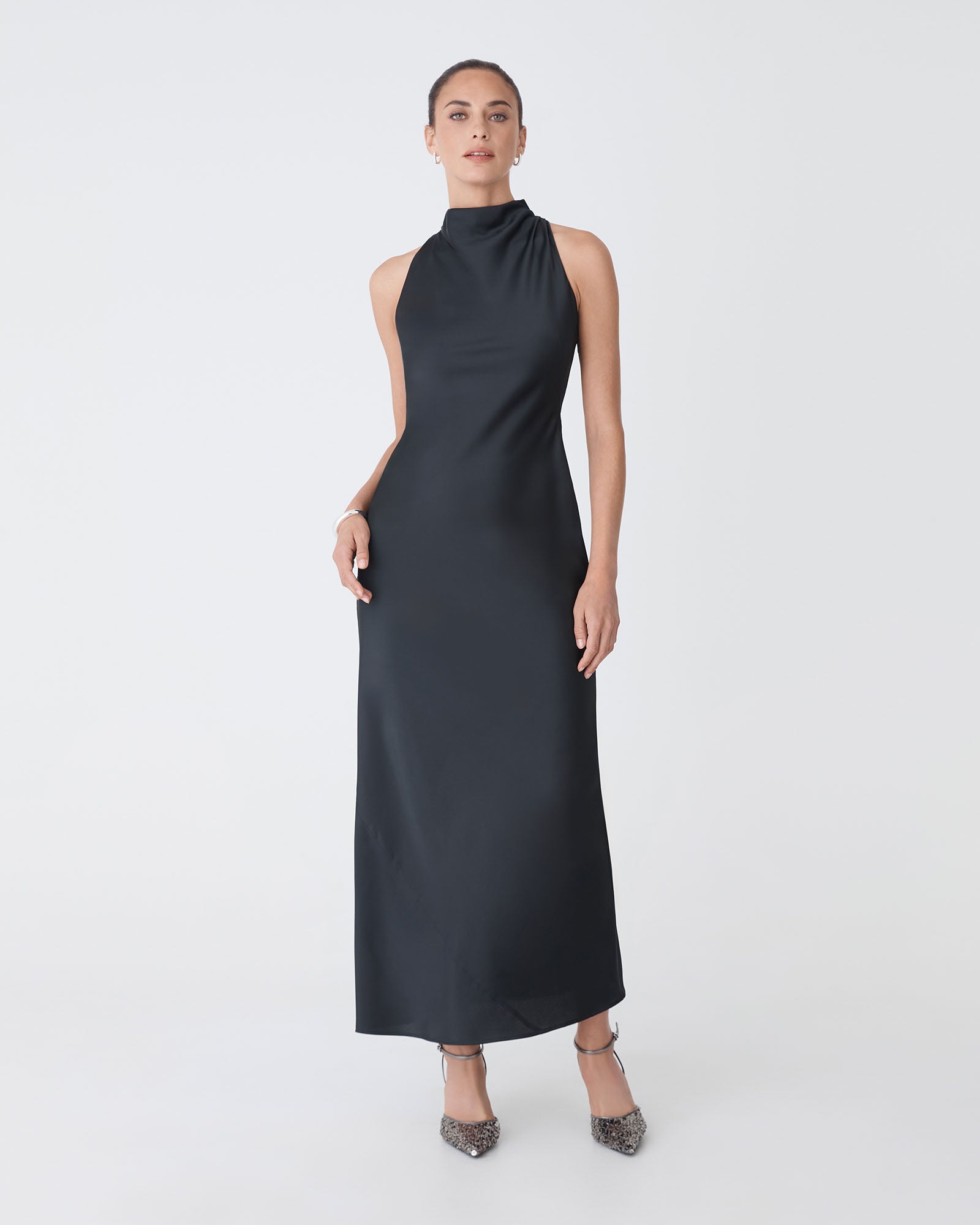 Delilah Bias Satin Dress