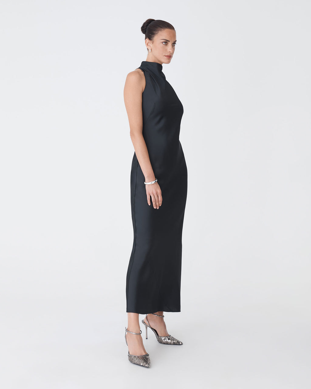 Delilah Bias Satin Dress