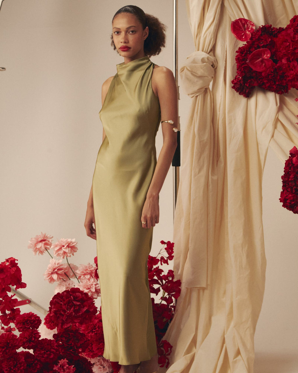 Delilah Bias Satin Dress