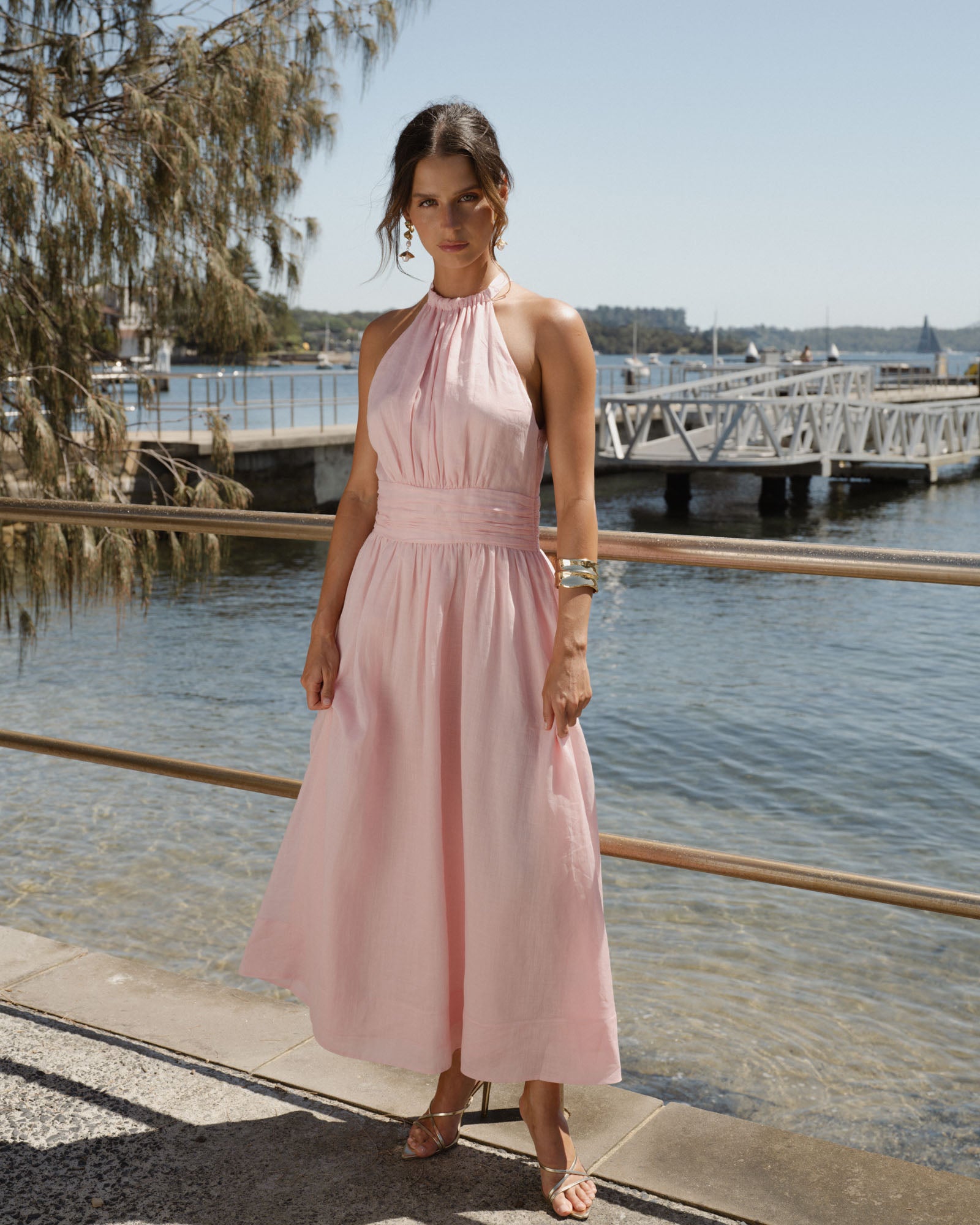 Miami Gathered Neck Hemp Dress