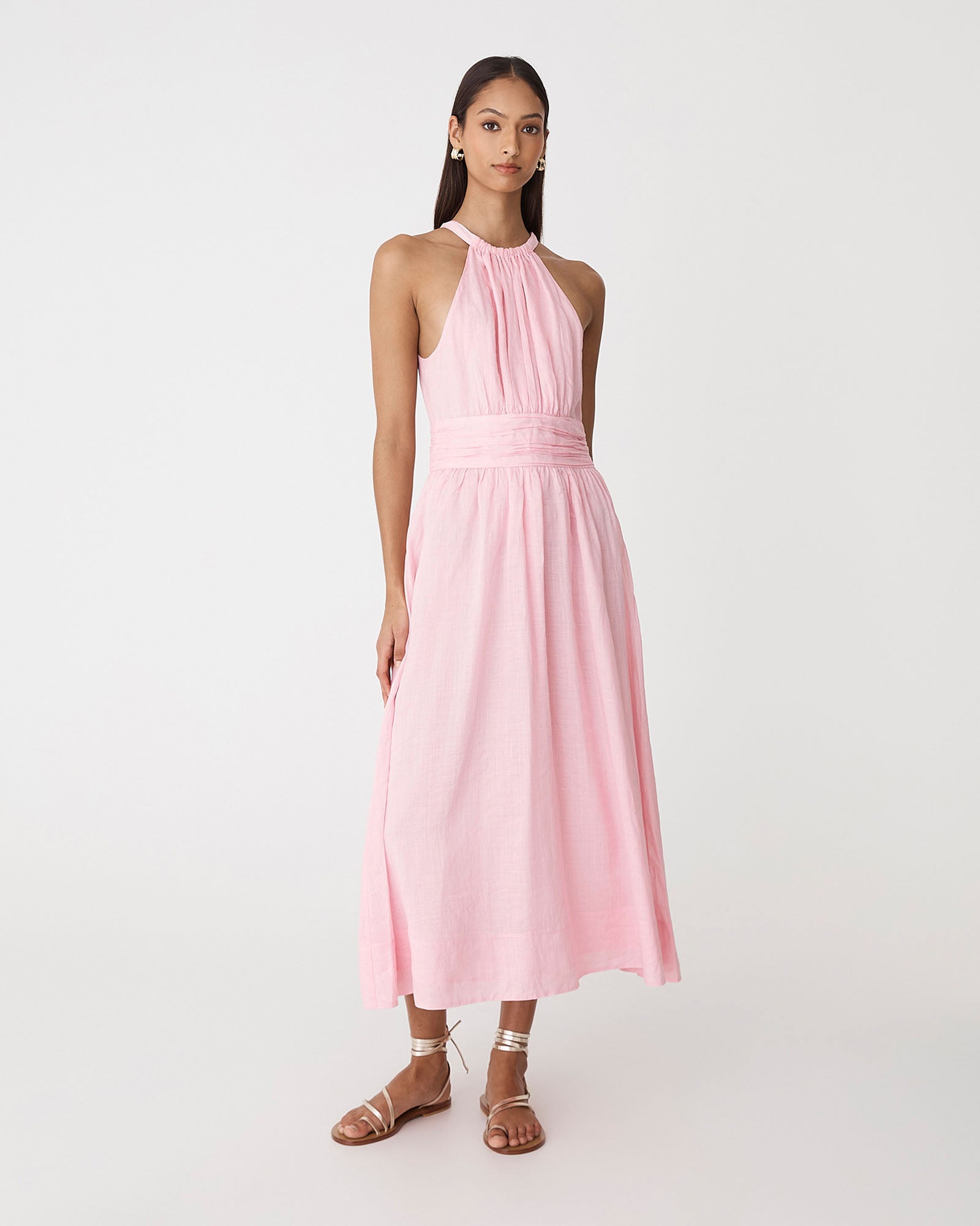Miami Gathered Neck Hemp Dress